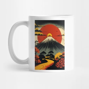 Japanese Volcano Sunset Mug